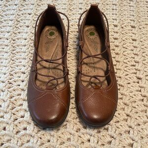 Earth Origins Brown Leather Women's Shoes 9 1/2